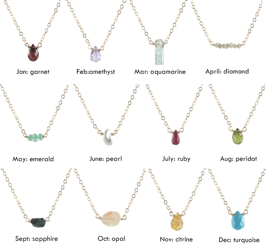 Unique Everyday Gemstone Birthstone Necklace Gift, Sarah Cornwell – Sarah  Cornwell Jewelry